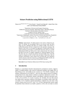 Seizure Prediction Using Bidirectional LSTM