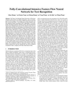 Fully-Convolutional Intensive Feature Flow Neural Network for Text
  Recognition
