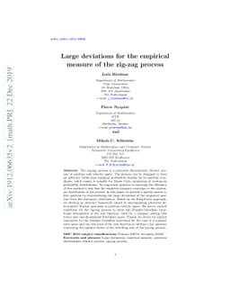 Large deviations for the empirical measure of the zig-zag process