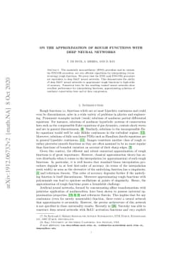 On the approximation of rough functions with deep neural networks