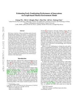 Estimating Early Fundraising Performance of Innovations via Graph-based
  Market Environment Model