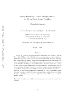 Privacy-Preserving Claims Exchange Networks for Virtual Asset Service
  Providers