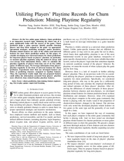 Utilizing Players' Playtime Records for Churn Prediction: Mining
  Playtime Regularity