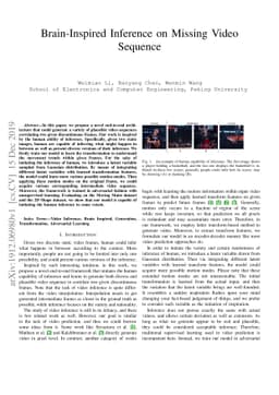 Brain-Inspired Inference on Missing Video Sequence