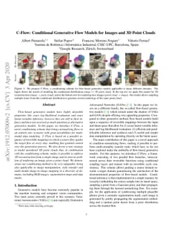 C-Flow: Conditional Generative Flow Models for Images and 3D Point
  Clouds
