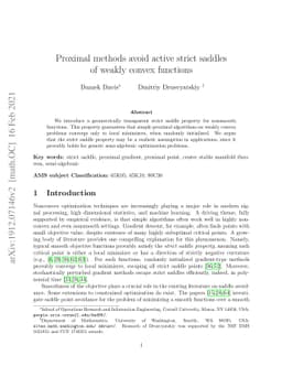 Proximal methods avoid active strict saddles of weakly convex functions