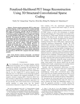Penalized-likelihood PET Image Reconstruction Using 3D Structural
  Convolutional Sparse Coding