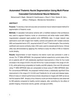 Automated Thalamic Nuclei Segmentation Using Multi-Planar Cascaded
  Convolutional Neural Networks