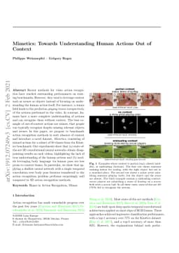 Mimetics: Towards Understanding Human Actions Out of Context