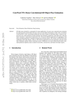 ConvPoseCNN: Dense Convolutional 6D Object Pose Estimation
