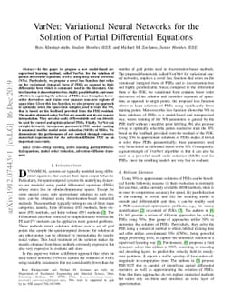 VarNet: Variational Neural Networks for the Solution of Partial
  Differential Equations