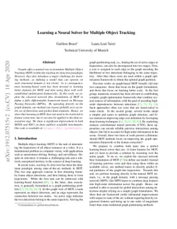 Learning a Neural Solver for Multiple Object Tracking