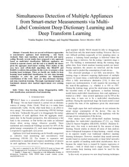 Simultaneous Detection of Multiple Appliances from Smart-meter
  Measurements via Multi-Label Consistent Deep Dictionary Learning and Deep
  Transform Learning