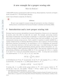 A new example for a proper scoring rule
