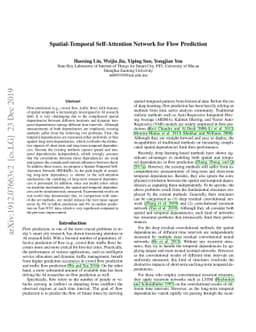Spatial-Temporal Self-Attention Network for Flow Prediction