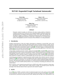 SGVAE: Sequential Graph Variational Autoencoder