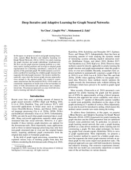Deep Iterative and Adaptive Learning for Graph Neural Networks