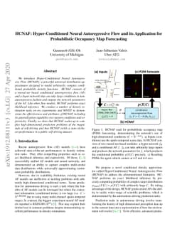 HCNAF: Hyper-Conditioned Neural Autoregressive Flow and its Application
  for Probabilistic Occupancy Map Forecasting