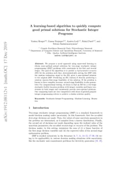 A learning-based algorithm to quickly compute good primal solutions for
  Stochastic Integer Programs