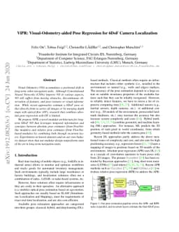 ViPR: Visual-Odometry-aided Pose Regression for 6DoF Camera Localization