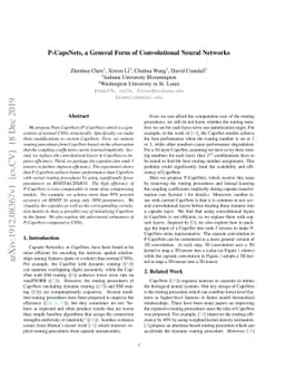 P-CapsNets: a General Form of Convolutional Neural Networks