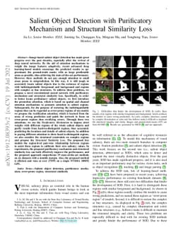 Salient Object Detection with Purificatory Mechanism and Structural
  Similarity Loss
