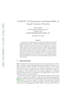 CoulGAT: An Experiment on Interpretability of Graph Attention Networks
