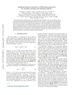 Quantum-inspired annealers as Boltzmann generators for machine learning
  and statistical physics