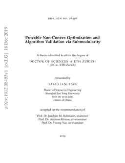 Provable Non-Convex Optimization and Algorithm Validation via
  Submodularity
