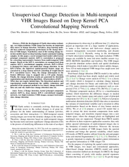 Unsupervised Change Detection in Multi-temporal VHR Images Based on Deep
  Kernel PCA Convolutional Mapping Network