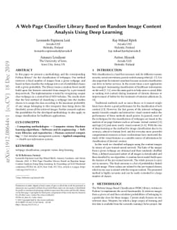 A Web Page Classifier Library Based on Random Image Content Analysis
  Using Deep Learning