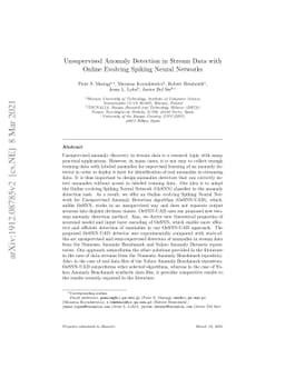 Unsupervised Anomaly Detection in Stream Data with Online Evolving
  Spiking Neural Networks