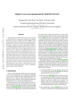 Adaptive Loss-aware Quantization for Multi-bit Networks
