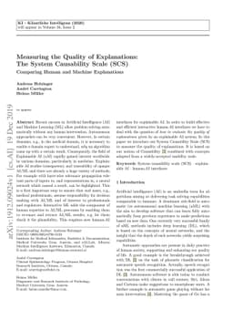 Measuring the Quality of Explanations: The System Causability Scale
  (SCS). Comparing Human and Machine Explanations