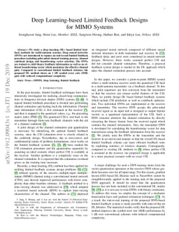 Deep Learning-based Limited Feedback Designs for MIMO Systems