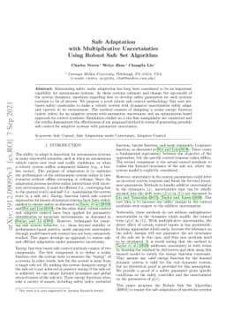Safe Adaptation with Multiplicative Uncertainties Using Robust Safe Set
  Algorithm