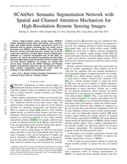 SCAttNet: Semantic Segmentation Network with Spatial and Channel
  Attention Mechanism for High-Resolution Remote Sensing Images