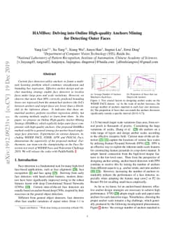 HAMBox: Delving into Online High-quality Anchors Mining for Detecting
  Outer Faces