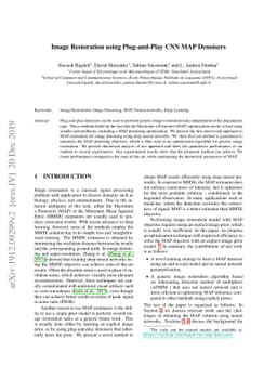 Image Restoration using Plug-and-Play CNN MAP Denoisers