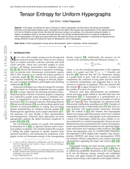 Tensor Entropy for Uniform Hypergraphs