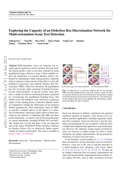 Exploring the Capacity of an Orderless Box Discretization Network for
  Multi-orientation Scene Text Detection