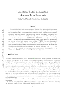 Distributed Online Optimization with Long-Term Constraints