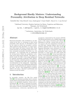 Background Hardly Matters: Understanding Personality Attribution in Deep
  Residual Networks