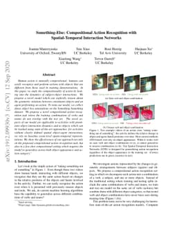 Something-Else: Compositional Action Recognition with Spatial-Temporal
  Interaction Networks
