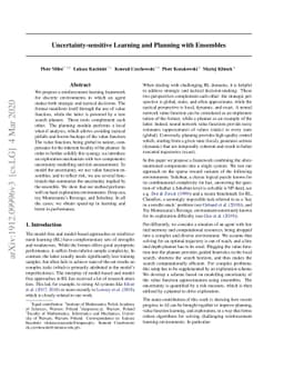 Uncertainty-sensitive Learning and Planning with Ensembles