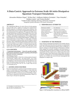 A Data-Centric Approach to Extreme-Scale Ab initio Dissipative Quantum
  Transport Simulations