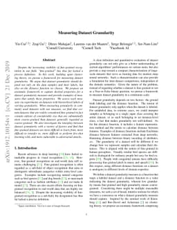 Measuring Dataset Granularity