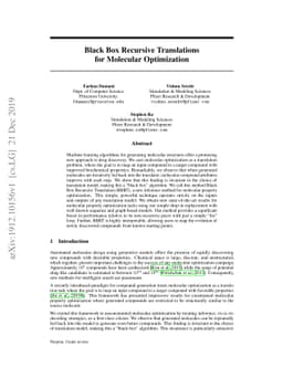 Black Box Recursive Translations for Molecular Optimization
