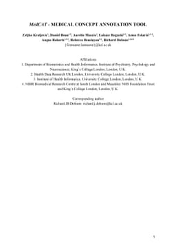 MedCAT -- Medical Concept Annotation Tool