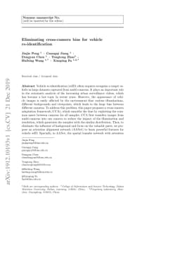 Eliminating cross-camera bias for vehicle re-identification